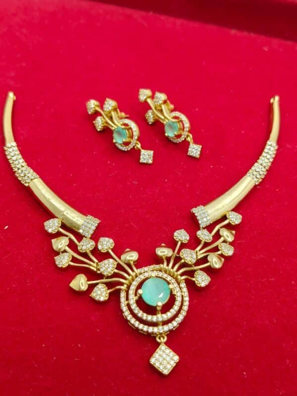 AD Stone Choker Necklace