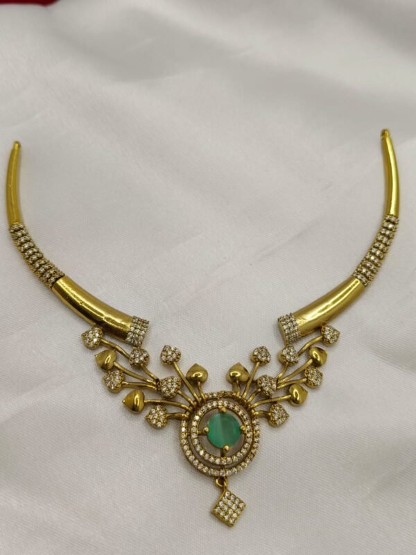 AD Stone Choker Necklace
