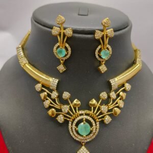 AD Stone Choker Necklace