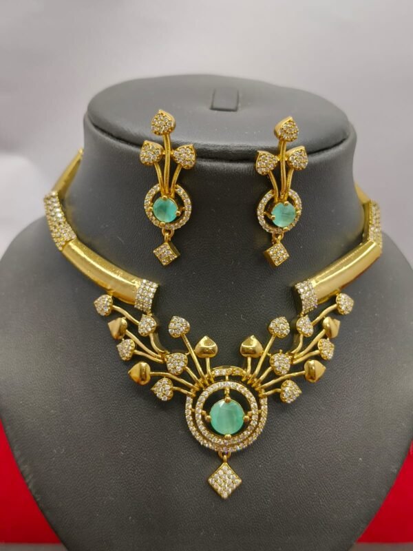 AD Stone Choker Necklace