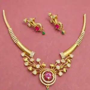 AD Stone Choker Necklace